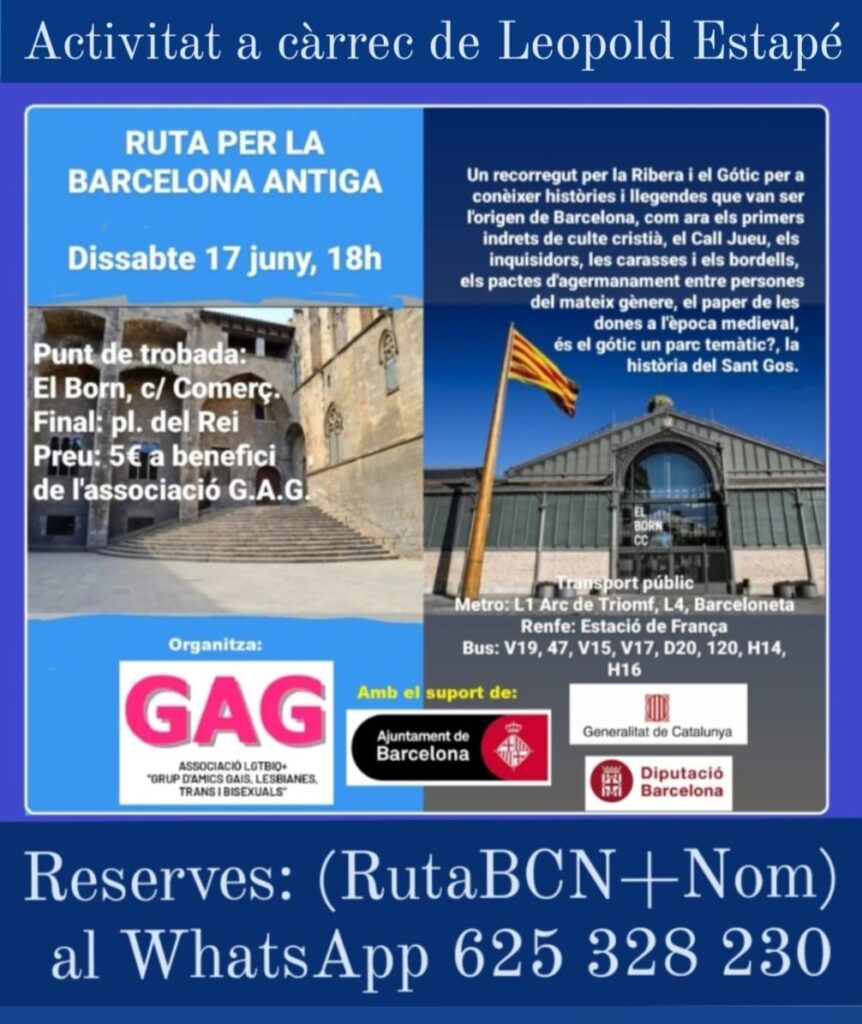 De Junio A Las H Ruta Por La Barcelona Antiga Gag Grup D