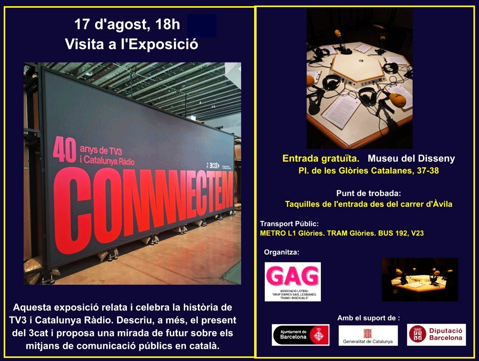 Dissabte 17 d’agost, 18h: Visita a l’Exposició – Connectem